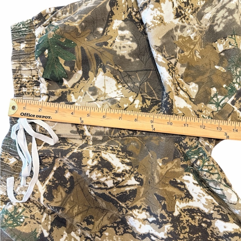 Camo Cargo Pants Size Large Brown Camouflage Wide Leg Pull On Style Relaxed Fit - Picture 15 of 15